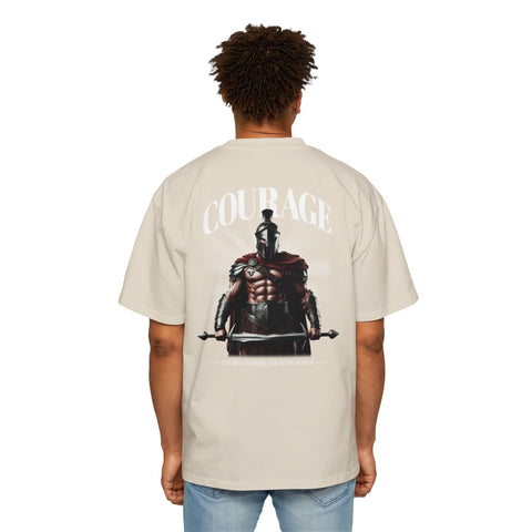 Men's Courageous Oversized Tee - Live By Courage, Die With Honor