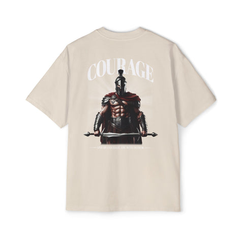 Courage Men's Courage Graphic Oversized Tee - Live by Courage, Die with Honor