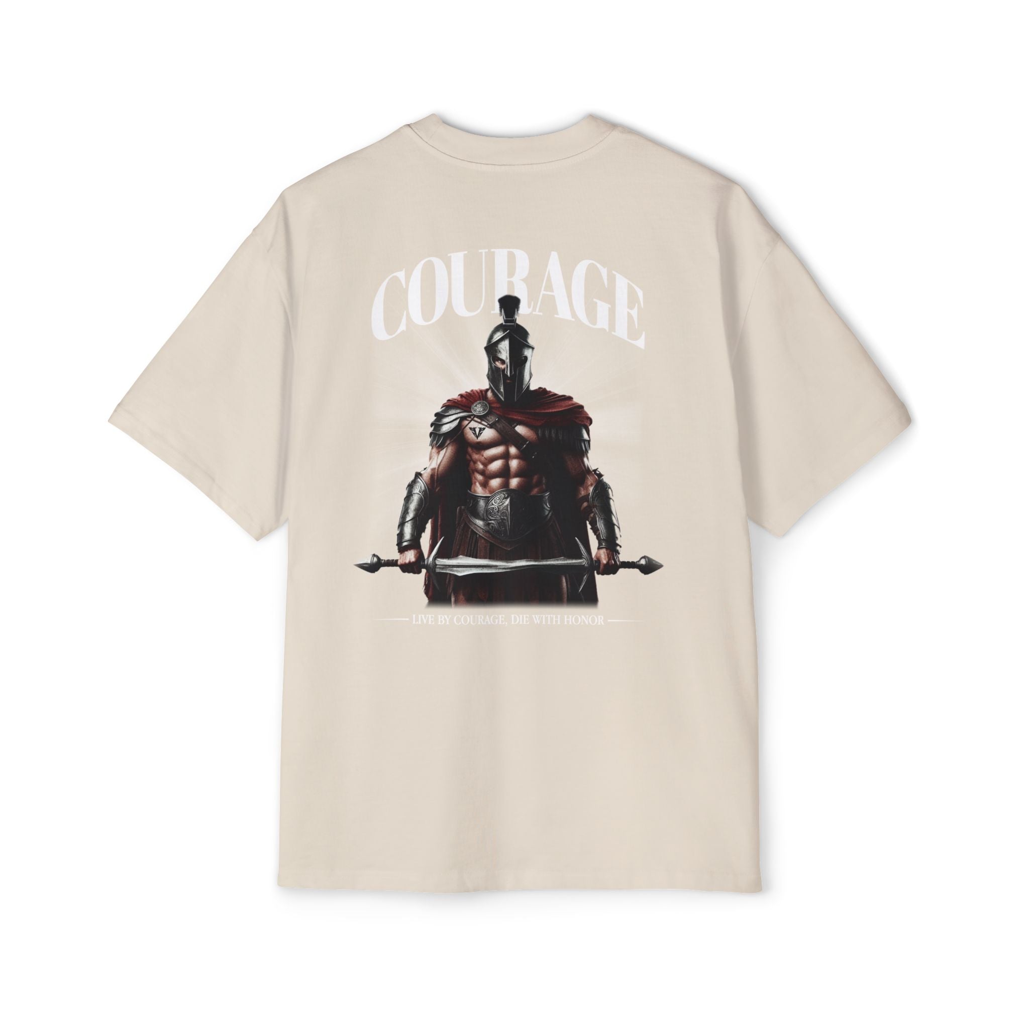 Men's Courageous Oversized Tee - Live By Courage, Die With Honor